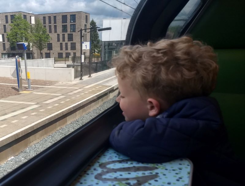 Een dagje in de trein samen met mijn zoon