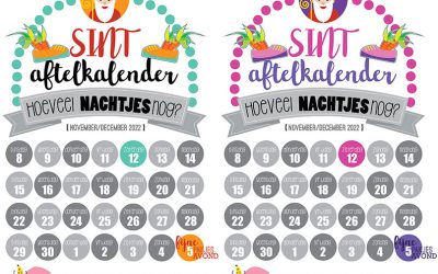 Gratis Sinterklaas aftelkalender 2022 (twee kleuren)